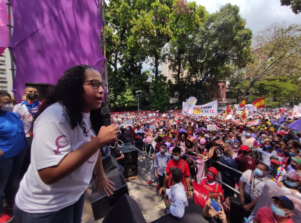 Mujeres marchan en Caracas para conmemorar el «Día Internacional de la Mujer»