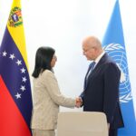 Presidenta Delcy Rodríguez se reúne en Caracas con el máximo representante de ACNUR, Barham Salih